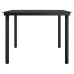 Mesa de comedor para jardín acero y vidrio negro 200x100x74 cm