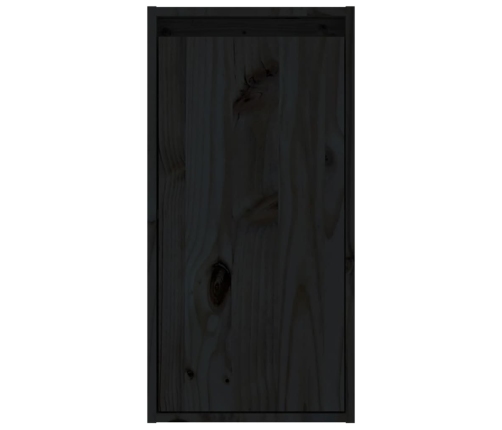 Muebles para TV 2 piezas madera maciza de pino negro