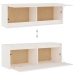 Muebles para TV 2 piezas madera maciza de pino blanco