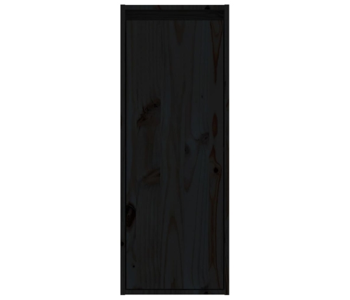 Muebles para TV 2 piezas madera maciza de pino negro