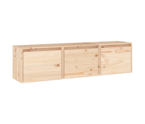 Muebles para TV 3 piezas madera maciza de pino