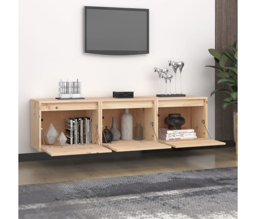 Muebles para TV 3 piezas madera maciza de pino