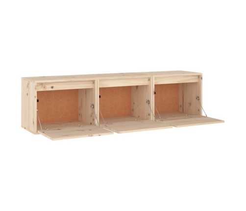 Muebles para TV 3 piezas madera maciza de pino