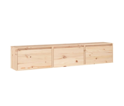 Mueble de TV 3 piezas madera maciza de pino