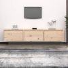 Mueble de TV 3 piezas madera maciza de pino