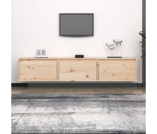 Mueble de TV 3 piezas madera maciza de pino