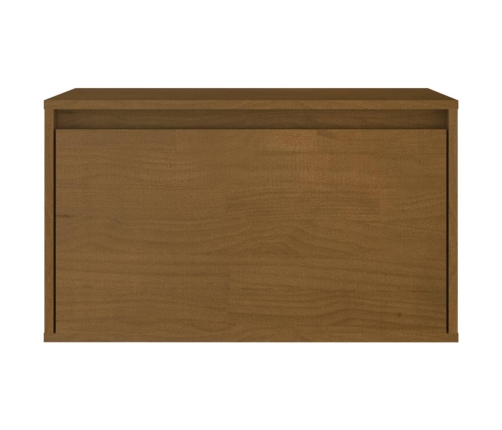 Mueble de TV 3 piezas madera maciza de pino marrón miel