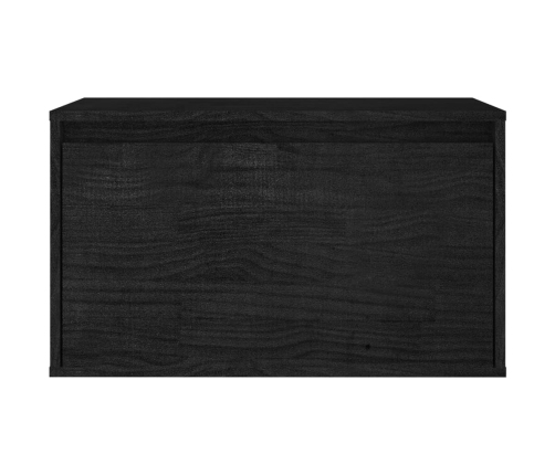 Mueble de TV 3 piezas madera maciza de pino negro