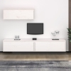 Conjunto de mueble de TV 3 piezas madera maciza de pino blanco