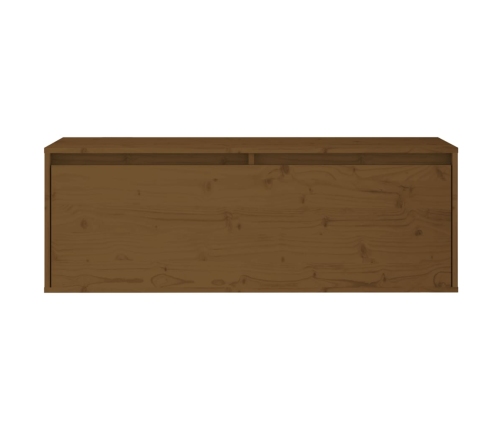 Muebles para TV 3 piezas madera maciza de pino marrón miel