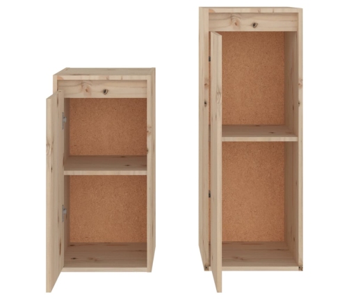 Muebles para TV 2 piezas madera maciza de pino