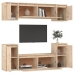 Muebles para TV 6 piezas madera maciza de pino