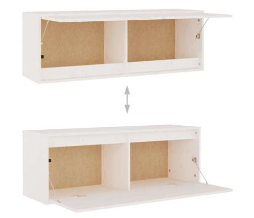 Muebles para TV 5 piezas madera maciza de pino blanco