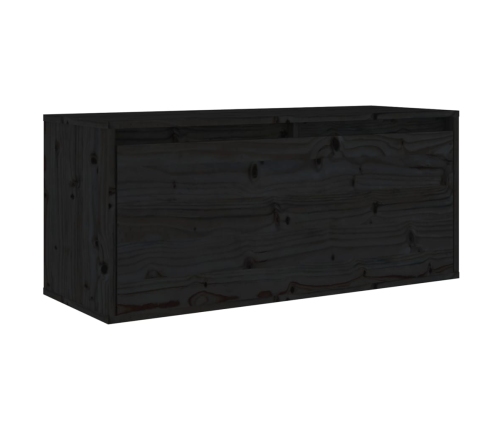 Muebles para TV 5 piezas madera maciza de pino negro