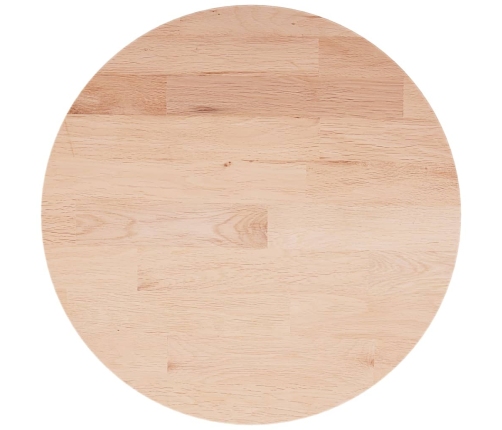 Superficie de mesa redonda madera de roble sin tratar Ø40x1,5cm