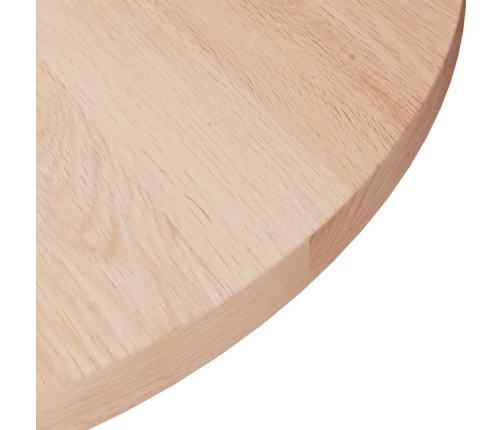 Superficie de mesa redonda madera de roble sin tratar Ø40x1,5cm