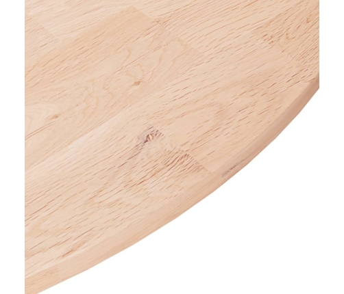 Superficie de mesa redonda madera de roble sin tratar Ø60x1,5cm