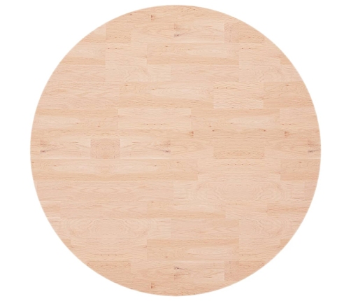 Superficie de mesa redonda madera de roble sin tratar Ø90x1,5cm