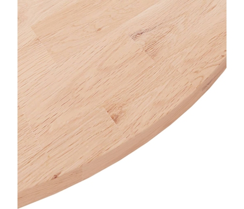 Superficie de mesa redonda madera de roble sin tratar Ø90x1,5cm