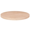 Superficie de mesa redonda madera de roble sin tratar Ø30x2,5cm