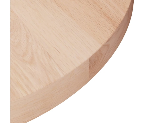 Superficie de mesa redonda madera de roble sin tratar Ø30x2,5cm