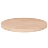 Superficie de mesa redonda madera de roble sin tratar Ø50x2,5cm