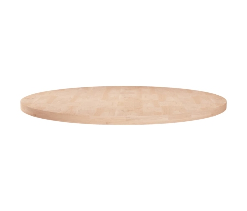 Superficie de mesa redonda madera de roble sin tratar Ø60x2,5cm