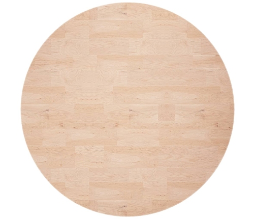 Superficie de mesa redonda madera de roble sin tratar Ø60x2,5cm