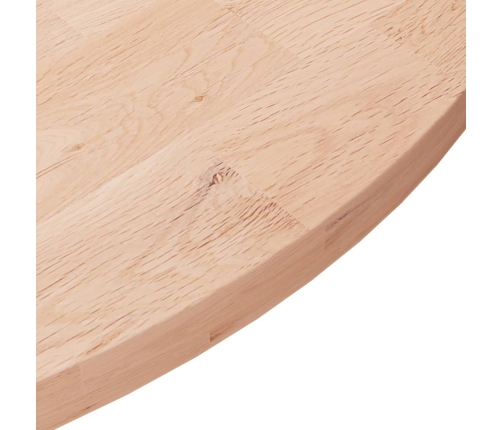 Superficie de mesa redonda madera de roble sin tratar Ø60x2,5cm