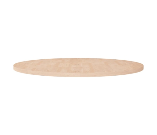 Superficie de mesa redonda madera de roble sin tratar Ø90x2,5cm