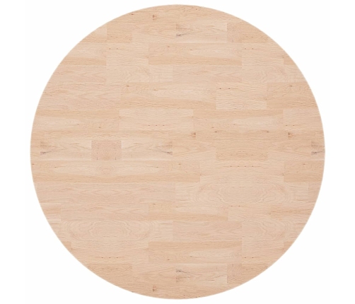 Superficie de mesa redonda madera de roble sin tratar Ø90x2,5cm