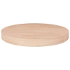 Superficie de mesa redonda madera de roble sin tratar Ø40x4 cm