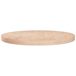 Superficie de mesa redonda madera de roble sin tratar Ø60x4 cm