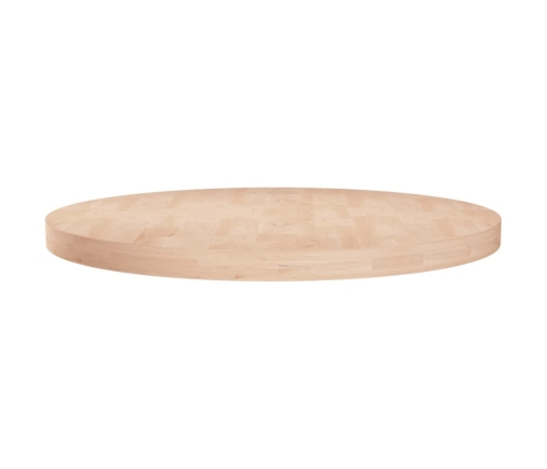 Superficie de mesa redonda madera de roble sin tratar Ø60x4 cm