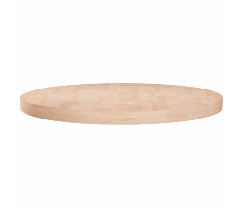 Superficie de mesa redonda madera de roble sin tratar Ø80x4 cm