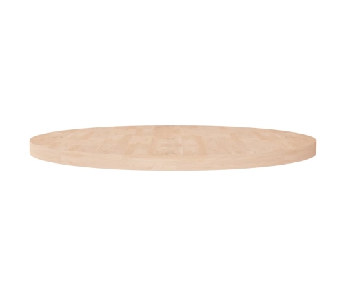 Superficie de mesa redonda madera de roble sin tratar Ø90x4 cm