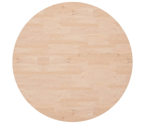 Superficie de mesa redonda madera de roble sin tratar Ø90x4 cm