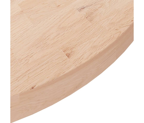 Superficie de mesa redonda madera de roble sin tratar Ø90x4 cm