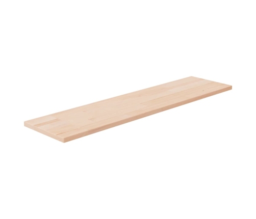 vidaXL Tabla de estantería madera maciza roble sin tratar 80x20x1,5 cm