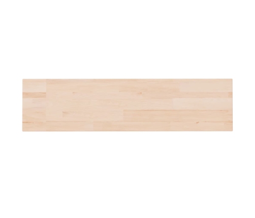 vidaXL Tabla de estantería madera maciza roble sin tratar 80x20x1,5 cm