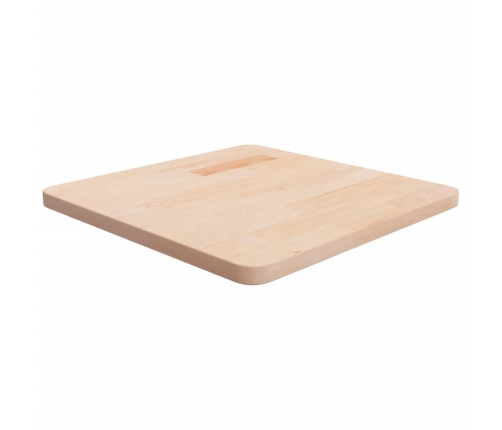 Tablero de mesa cuadrada madera roble sin tratar 50x50x2,5 cm