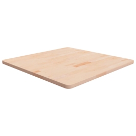 Tablero de mesa cuadrada madera de roble sin tratar 80x80x2,5cm