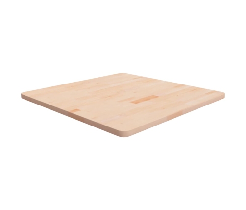 Tablero de mesa cuadrada madera de roble sin tratar 80x80x2,5cm