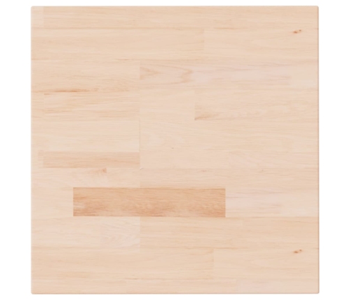 Tablero de mesa cuadrada madera de roble sin tratar 40x40x4 cm