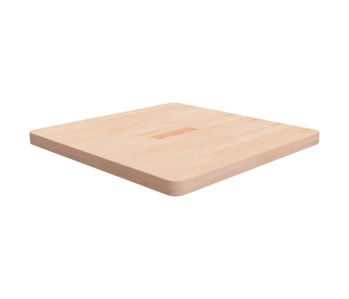 Tablero de mesa cuadrada madera de roble sin tratar 70x70x4 cm