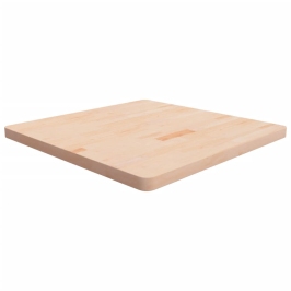 Tablero de mesa cuadrada madera de roble sin tratar 80x80x4 cm