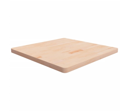 Tablero de mesa cuadrada madera de roble sin tratar 80x80x4 cm