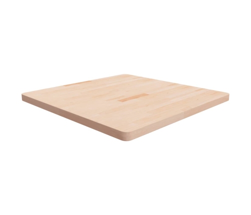 Tablero de mesa cuadrada madera de roble sin tratar 90x90x4 cm