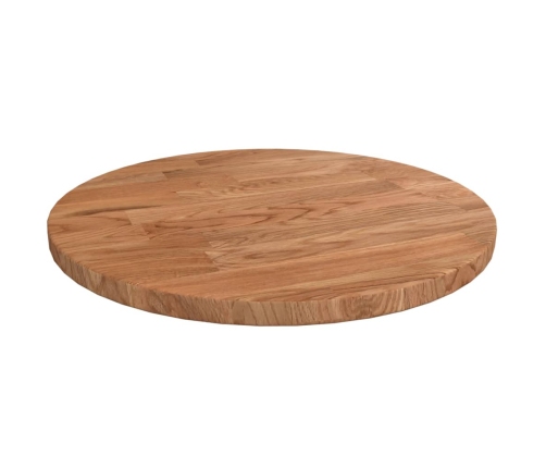 Tablero de mesa redonda madera de roble marrón claro Ø30x1,5 cm