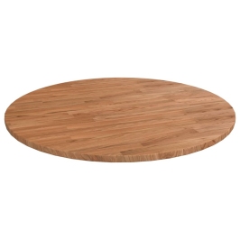 Tablero de mesa redonda madera de roble marrón claro Ø90x1,5 cm